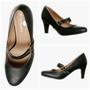 🩵Riverberry Black Mila Mary Jane Heels Size 8.5